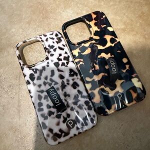 Loopy Case Leopard Print Phone Cases in White & Brown Tortoise